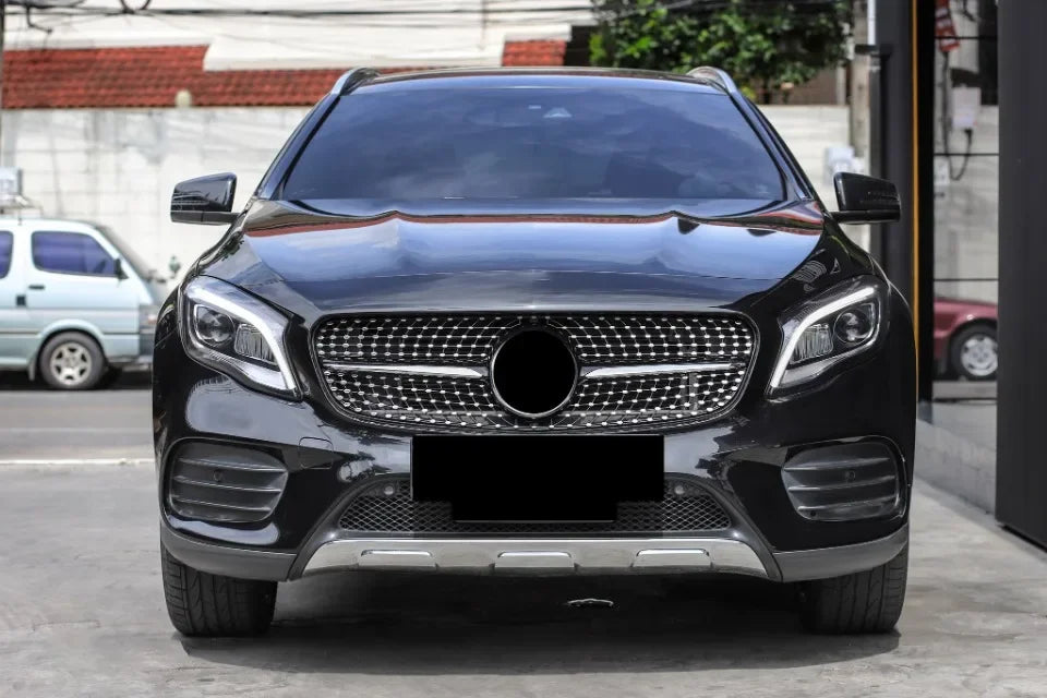 XVIP Chrome Diamonds Style Racing Grille For Mercedes Benz GLA-Class X156 GLA180 GLA200 GLA250 2014-2016 GTR Style Bumper Grille