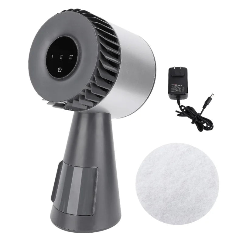 3 Speeds Quiet Desktop Kitchen Exhaust Fan Portable Range Hood Negative Ion Cooling Filter Detachable Oil Collection Box