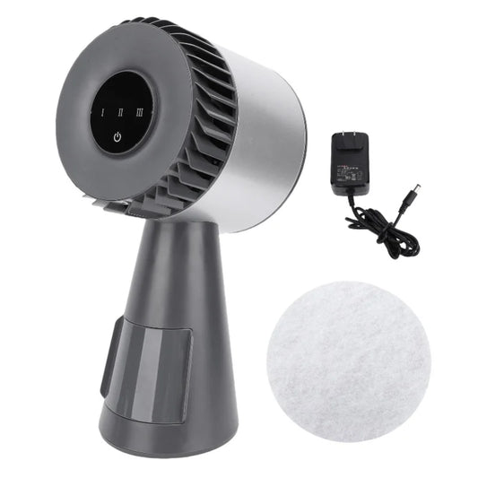 3 Speeds Quiet Desktop Kitchen Exhaust Fan Portable Range Hood Negative Ion Cooling Filter Detachable Oil Collection Box