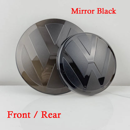 2pcs Front and Rear Emblem For VW Golf 6/Golf 7/Golf 7.5/Golf 8 Not Affect ACC Modified Black Label Flat Mirror Logo CoverSticke