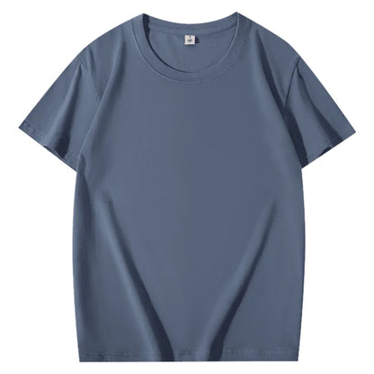 100% Cotton T-shirt Custom Logo Print Image Men and Women Clothes Diy Enterprise Embroidery Team Culture Short Sleeved Tops