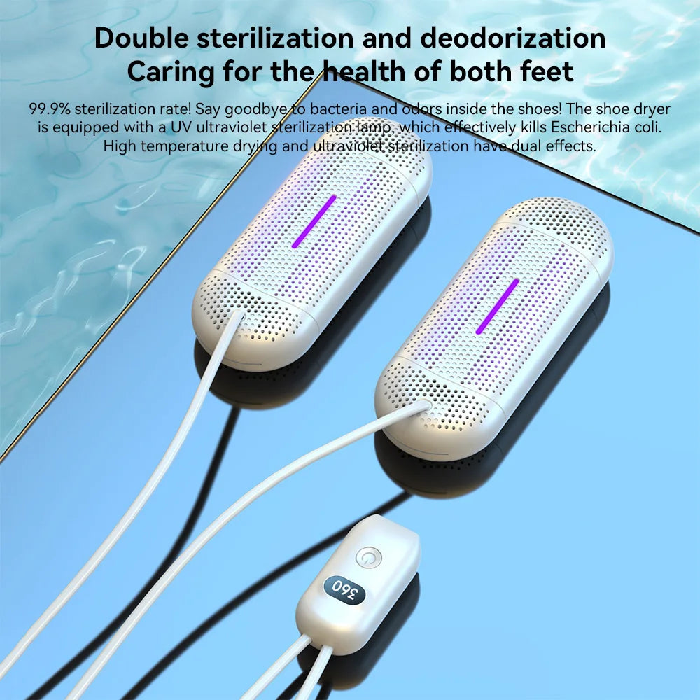 Shoe Dryer Household Foldable Drying Device Multi-Functional Dehumidification UV Dryer Deodorization Foot Warmer Heater