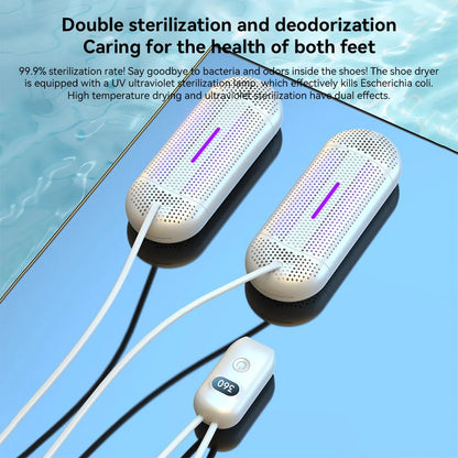 Shoe Dryer Household Foldable Drying Device Multi-Functional Dehumidification UV Dryer Deodorization Foot Warmer Heater