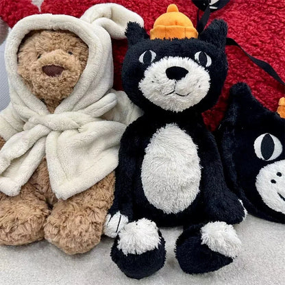 JC Ultra Soft Plush Toys Pig/Cat/Bear Cute Stuffed Animals Cuddly Emotional Companion Perfect Gift for Kids Adults Home Decor