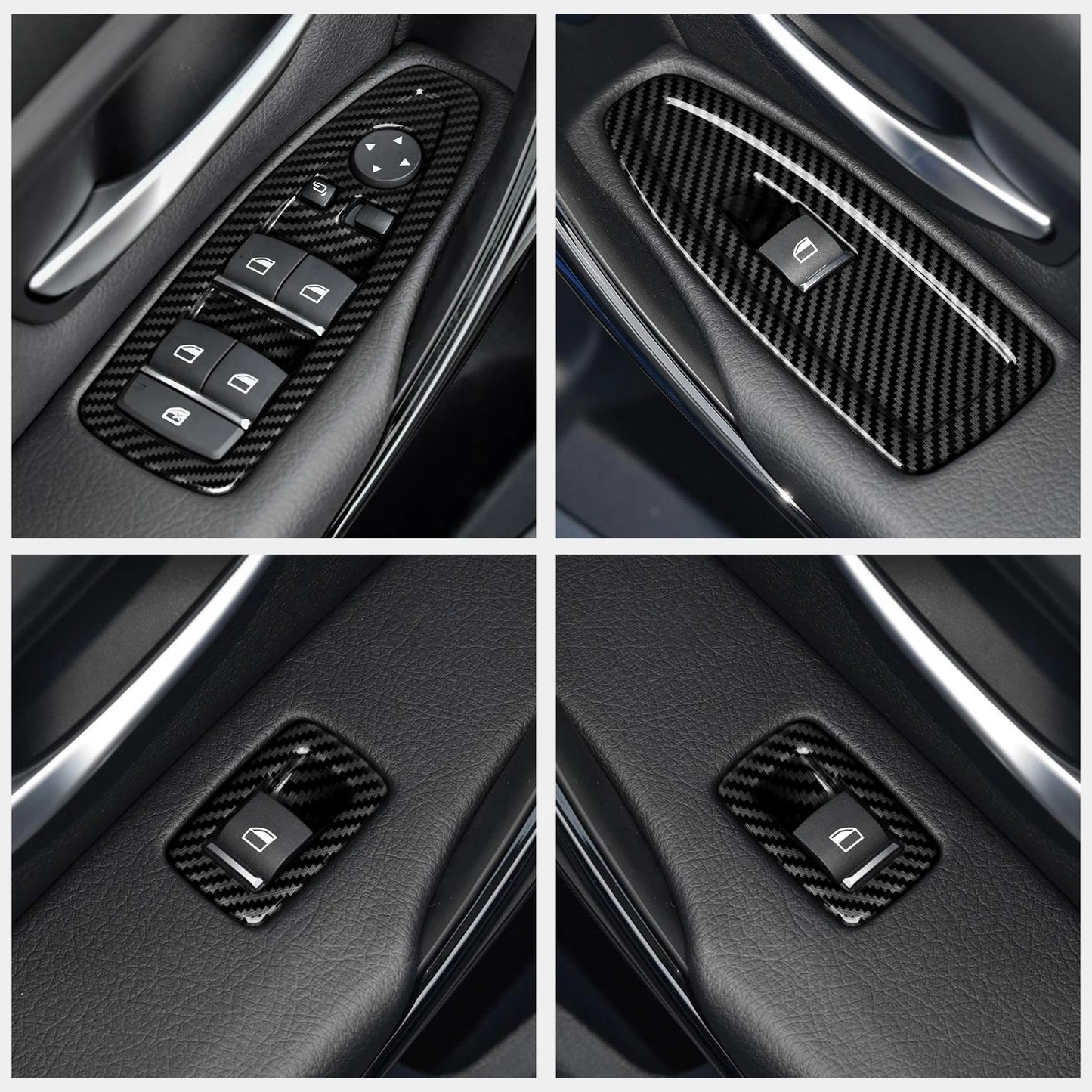 Car Center Console Dashboard Gear Shifter Panel For BMW F30 F31 F34 3GT F32 F33 F36 Trim Accessories, Carbon Fiber ABS Sticker