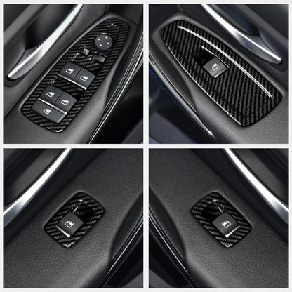 Car Center Console Dashboard Gear Shifter Panel For BMW F30 F31 F34 3GT F32 F33 F36 Trim Accessories, Carbon Fiber ABS Sticker