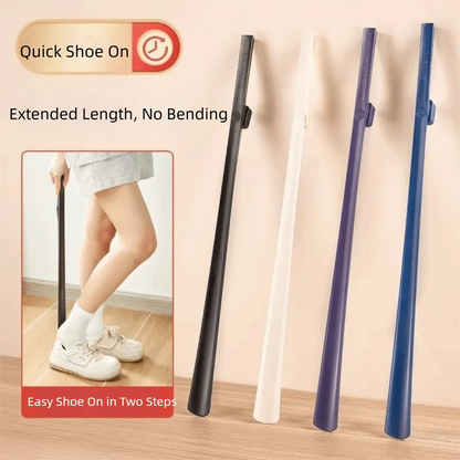 Household Long Handle Shoe Horn Magnetic Extended Length Shoe Puller No Bending Knee Plasti Shoe Wearing Artifact Household Tool