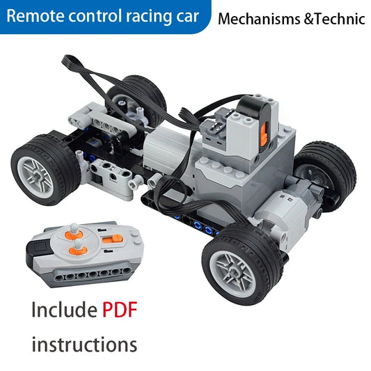 MOC Expert Technical Car Power Function Motor Parts  Buiding Block With RC Motor Vehicle Brick Toys For Children Gifts Leduo