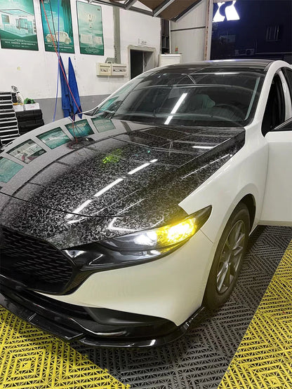 Premium PET Gloss Forged Carbon Fiber Vinyl Wrap Roll Self Adhesive Decal Vehicle Car Wrapping Foil
