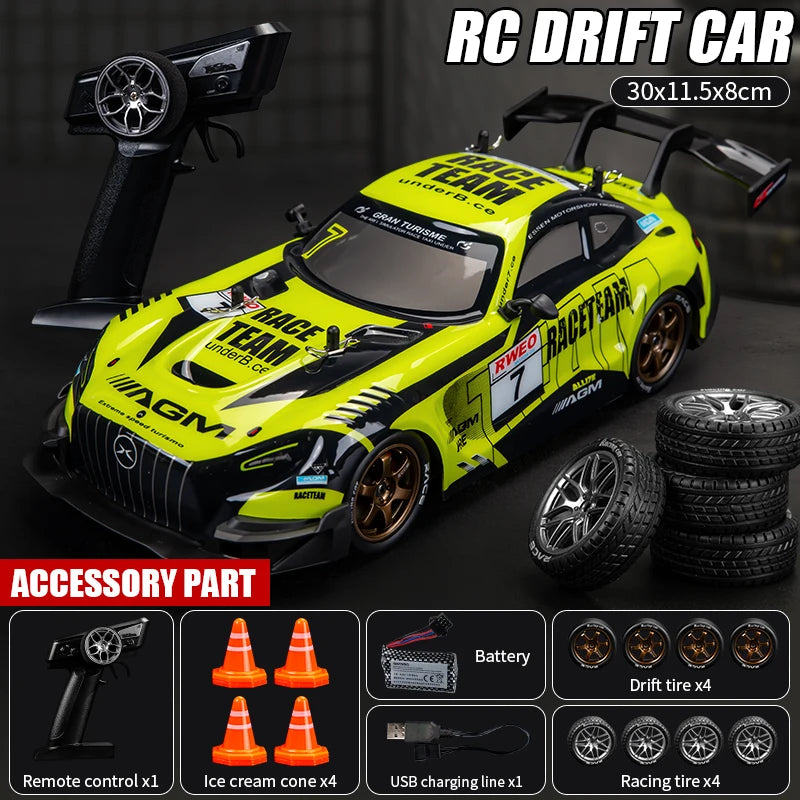 1: 16 Four-Wheel Drive Remote Control Car Simulation Headlight Variable Speed Drift Racing Car Children's Electric Toy Car Model