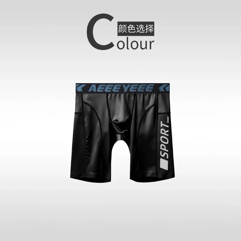 Men's Shorts Compression Running Shorts Quick Dry High Elastic Muscle Fitness Basketball Bottoms Five-Quarter Length Inner Pants