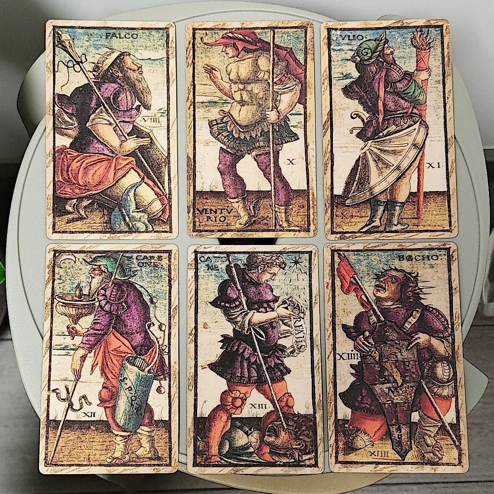 Sola Busca Tarot Deck In Rigid Box 78 Pcs Vintage Tarot Cards 12*7cm Printed on 350GSM Double-embossed Cardstock