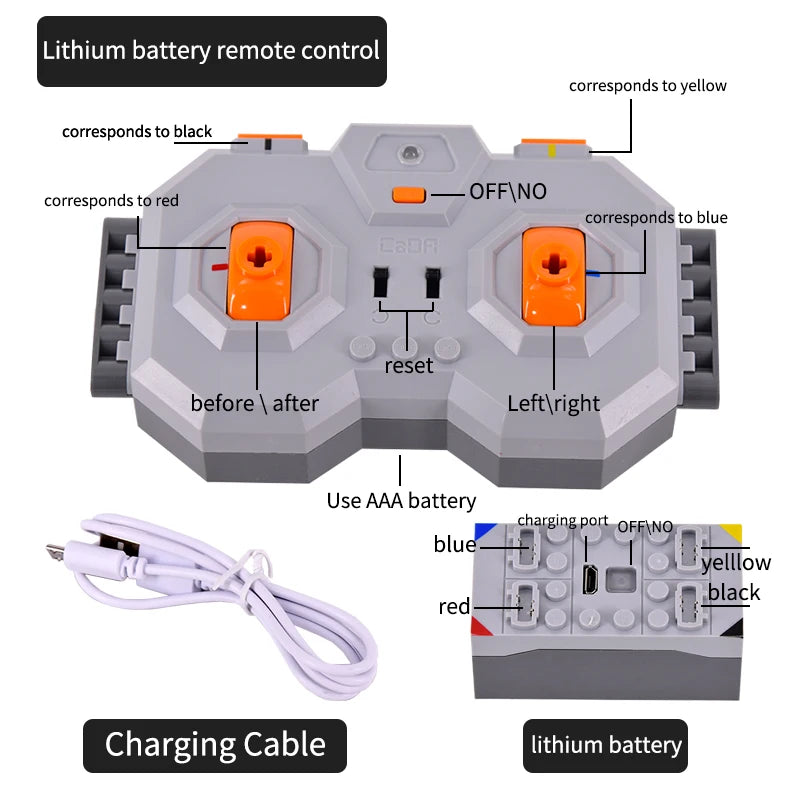 MOC High-Tech Power Functions Servo Motor Polarity Switch Light Set IR Speed Remote Control Receiver Battery Box DIY toys
