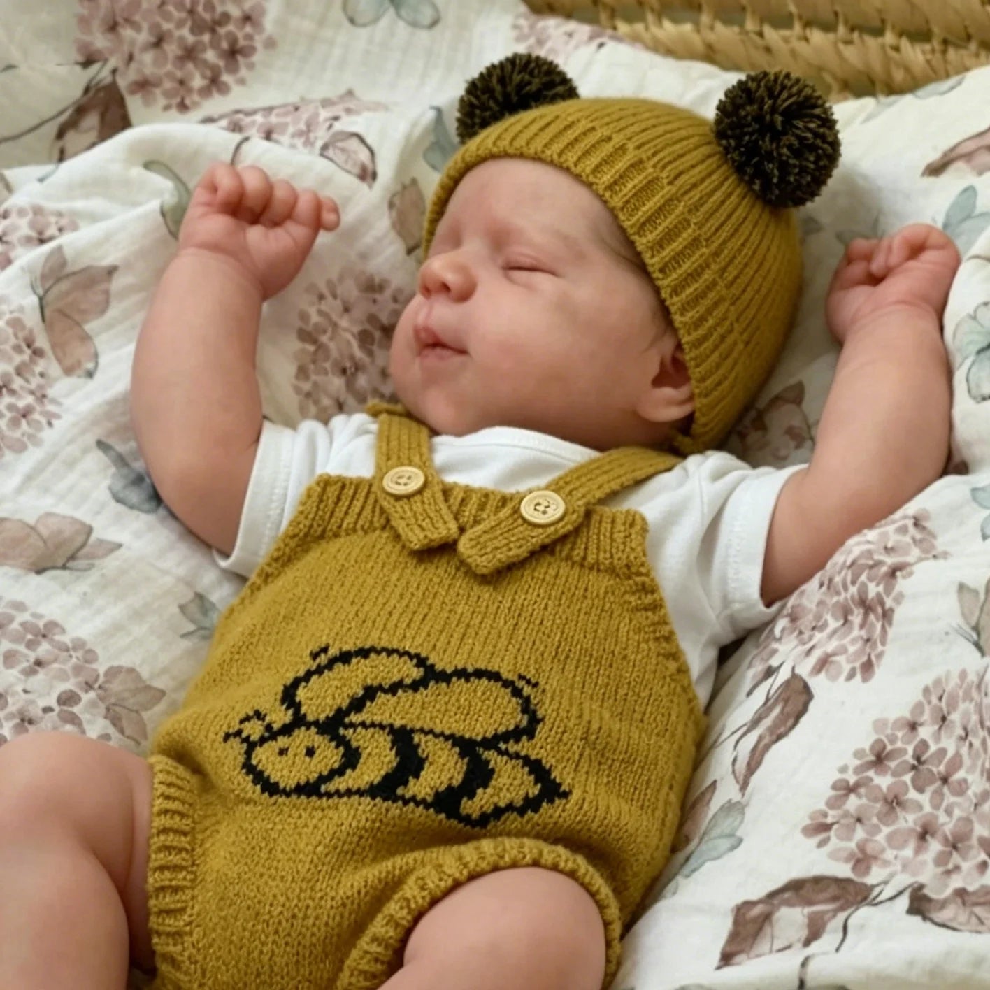 BZDOLL 18inch Vinyl Limbs Cloth Body Asleep Cute Reborn Baby Doll 45 CM with 3D-Skin And Visible Veins for Kid Art Collection