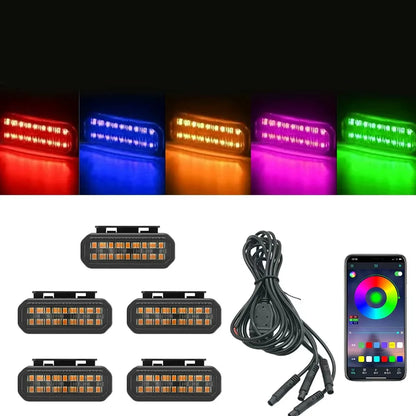 FOR TOYOTA HILUX LED Car Lights Front Grille LED Light Safety Warning Light Harness  Car Accessories LED Signal Lamps