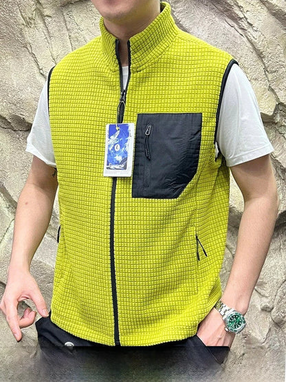 Outdoor Leisure Fleece Double-sided Windproof Warm Vest Men Women Style Autumn Winter Training Cycling Fleece Vest Standard F...