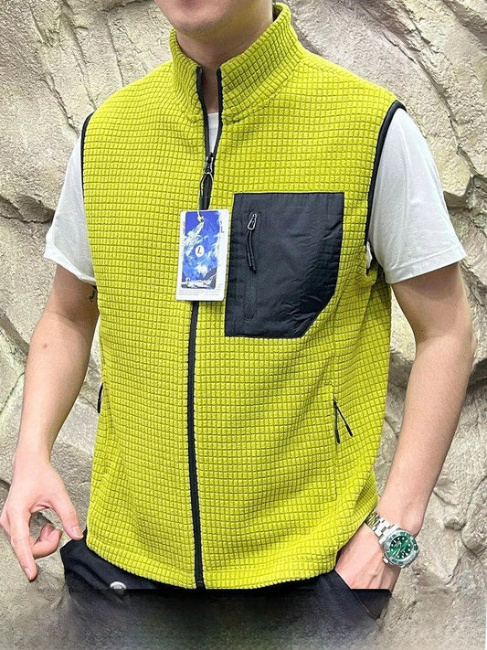 Outdoor Leisure Fleece Double-sided Windproof Warm Vest Men Women Style Autumn Winter Training Cycling Fleece Vest Standard F...