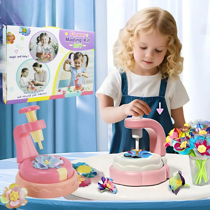 Flower Bouquets Toys Handmade DIY Craft Kits Toys Embossing Machine Toys Parent Child Interactive Puzzle Toy Xmas Girls Gifts