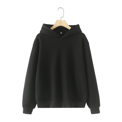 HH Women Solid Casual Sweatshirt Pant Suit Long Sleeve Hooded Fleece Pullover Coat Loose Straight Trousers Office Lady Sets