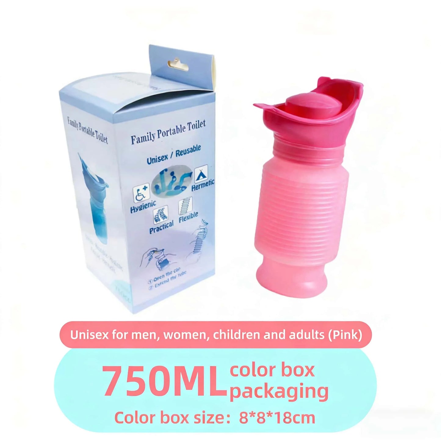 Portable Female Urination Device Foldable Standing Urinal for Outdoor Travel Car Emergency Use