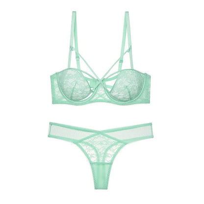New Arrival French Style Lace Bra Set Female Push Up Underwire Thin Cup Anti Sagging Comfort Lingerie Suit For Everyday Wear Set