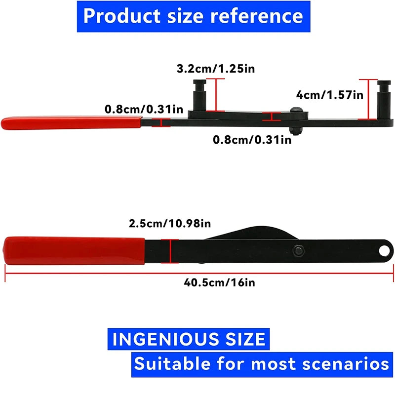Universal Camshaft Pulley Holder Car Hand Tool Cam Sprocket Holding Tool for 3/4in-7.5in Sprocket Hole Separation