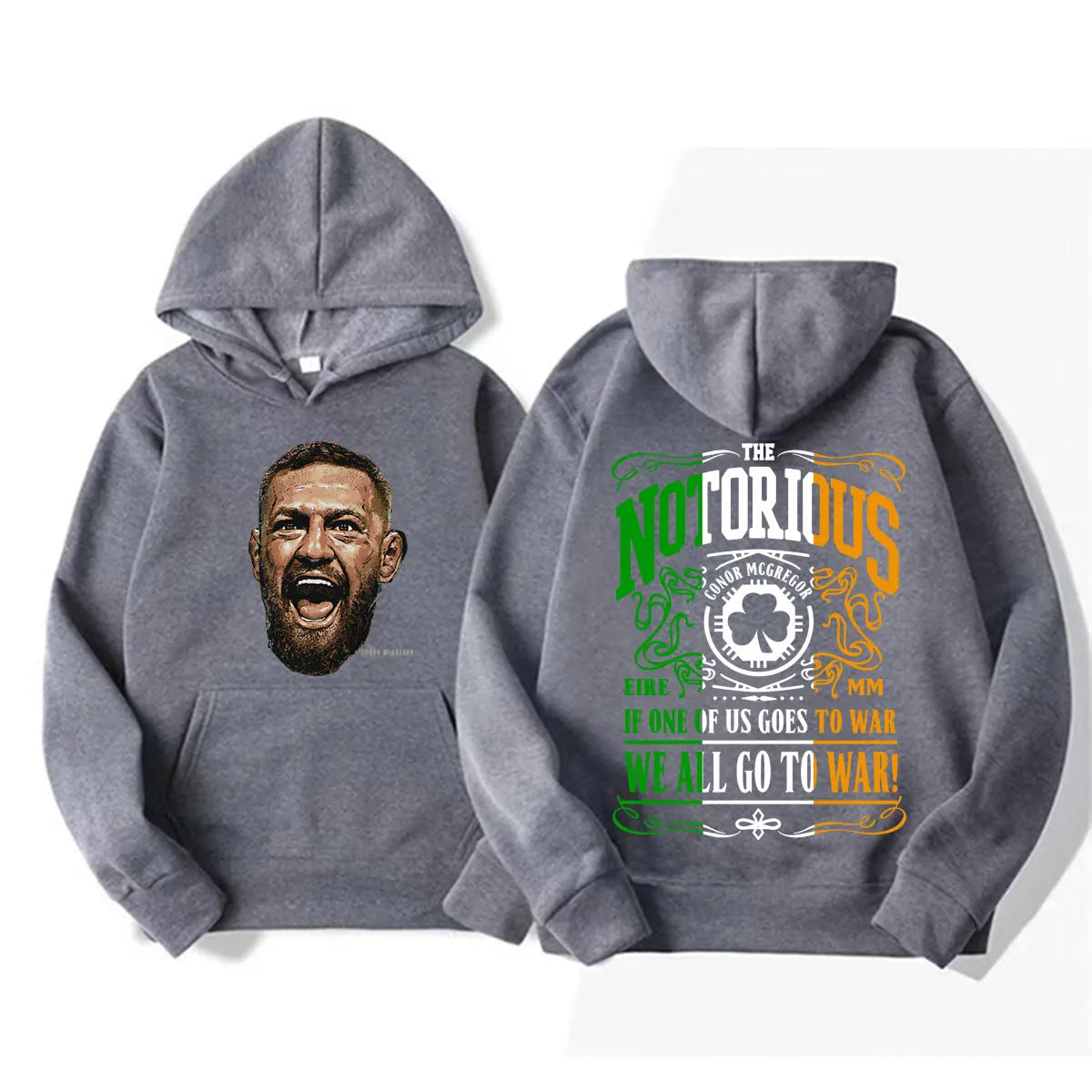 The Notorious Conor Mcgregor Graphic Sweatshirts Men's Clothes Fashion Gothic Classic Hoodies Casual Fleece Oversized Pullovers