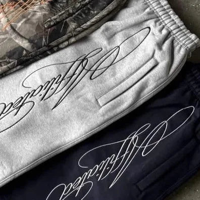 American Letter Embroidered Shorts Men Y2K Retro Casual High Street Trendy Brand High Waist Oversized Straight Casual Shorts