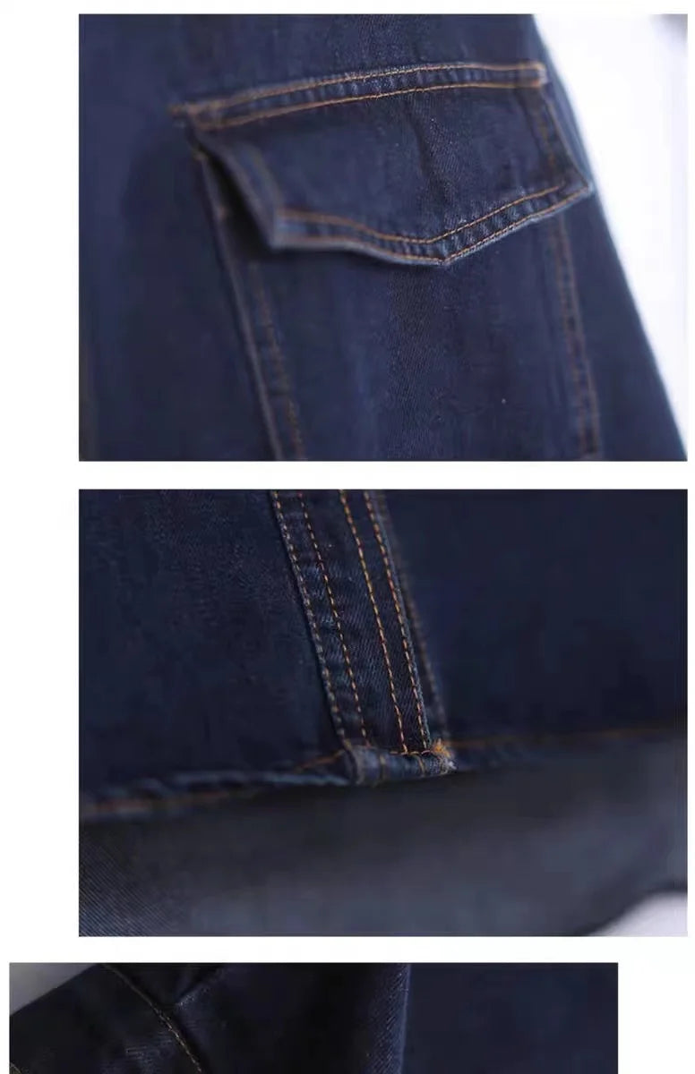 Loose Fit Women's Korean Style Corduroy Denim Shirt Jacket  Collar Splicing Oversize Outerwear Commute Fashion