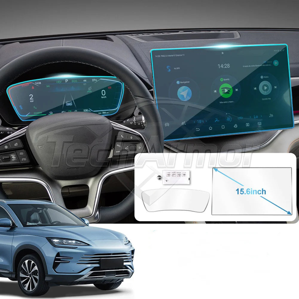 Car Tempered Glass Protective Film For BYD Seal U/Sealion 6/Song Plus 2021-25 GPS Navigation Dashboard Display Screen Protector