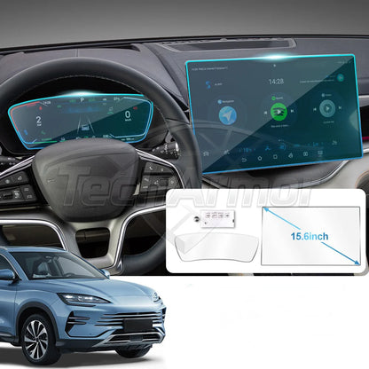 Car Tempered Glass Protective Film For BYD Seal U/Sealion 6/Song Plus 2021-25 GPS Navigation Dashboard Display Screen Protector