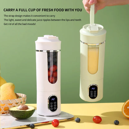 Portable juicer, multifunctional blender, USB charging juice maker, suitable for making smoothies, milkshakes, and fruit juices