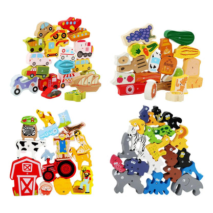 Fine Motor Skills Balance Game, Wood Stacking Block logical Hands on Skills