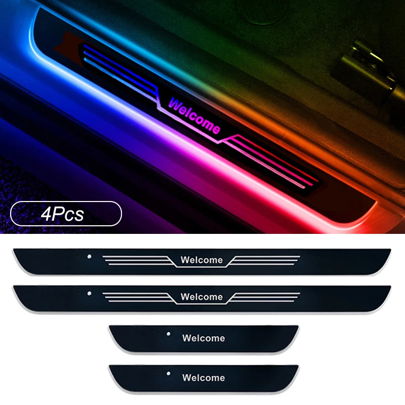 【Customized】Car Door Sill Light LED Car Ambient Lights RGB  Welcome Pedal light For Hyundai Nissan Toyota Mazda B-MW Other Auto