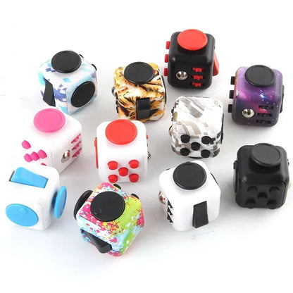 Creative Solid Color Fidget Dice Handheld Cube Release Stress Autism Anxiety Adult Kids Relief Anti-Stress Finger Children Toys