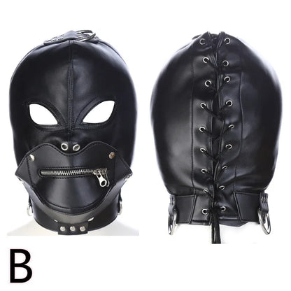 Head Mask BDSM Hood Restraint Strap Erotic Sex Toys For Woman Couples Bondage Set Mouth Gag Ball Slave Adult Game Sex Products