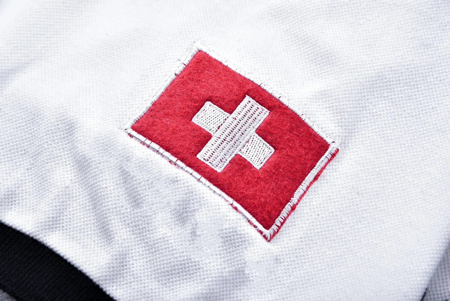 New Swiss Polo Shirts Men Short-Sleeved Polo Collars Fashionable Casual Sporty High-End Pure Cotton Micro Elastic Embroidery