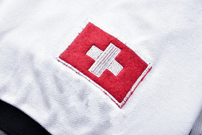 New Swiss Polo Shirts Men Short-Sleeved Polo Collars Fashionable Casual Sporty High-End Pure Cotton Micro Elastic Embroidery