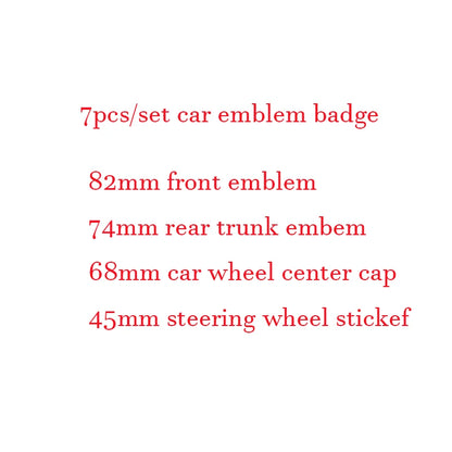 7Pcs Car Hood Front Rear Trunk Emblem For BMW original Logo E36 E46 E53 E39 E90 E60 E93 E87 E34 G20 X3 X5 F30 F20 X6 accessories