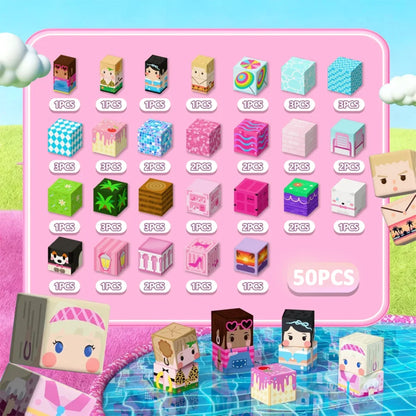 Magnetic Building Block Bricks Toy Mine Stacking World DIY Model Build Set Educational STEM Kids Boy Pink Girly Holiday Gifts