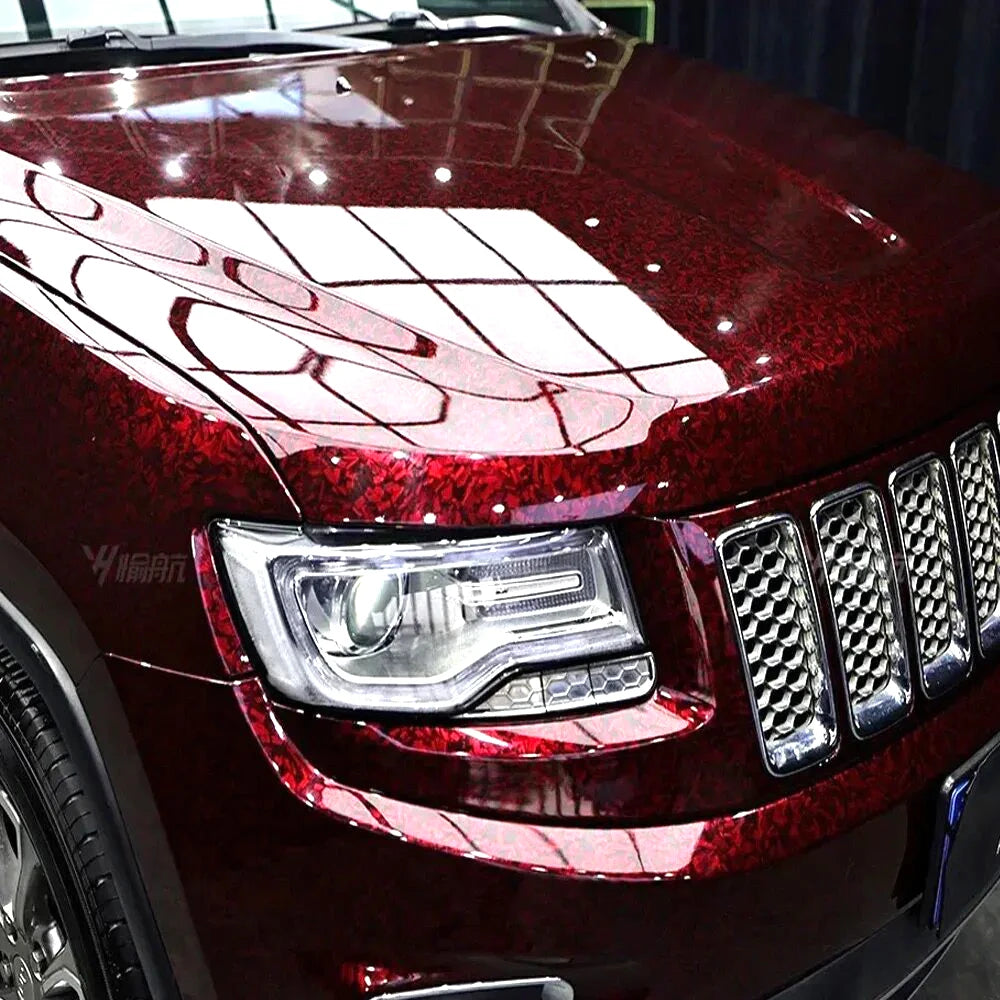 10/20/30/40/50 x 150cm Ultra Glossy Forged Carbon Fiber Vinyl Car Wrap Sticker Film Durable Weatherproof Sticker Easy to Install