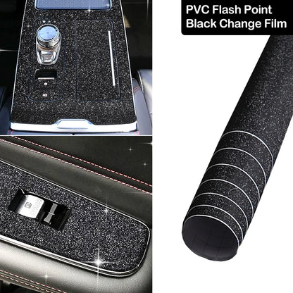 PVC 30/50CM Car Black Flash Film Vinyl Stickers Waterproof Self-adhesive DIY Decorative Stickers Auto Parts For Audi a3/q7/a4