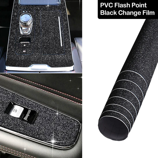 PVC 30/50CM Car Black Flash Film Vinyl Stickers Waterproof Self-adhesive DIY Decorative Stickers Auto Parts For Audi a3/q7/a4