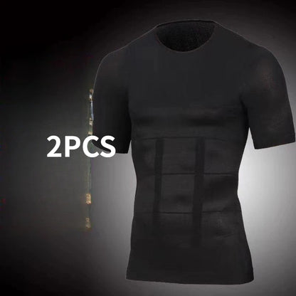 New Slimming Body Shaper Chest Binder Slimming Waist Vest  Men's T-shirt Vest Sleeveless Fitness Sports Clothes Vest Sleeveless