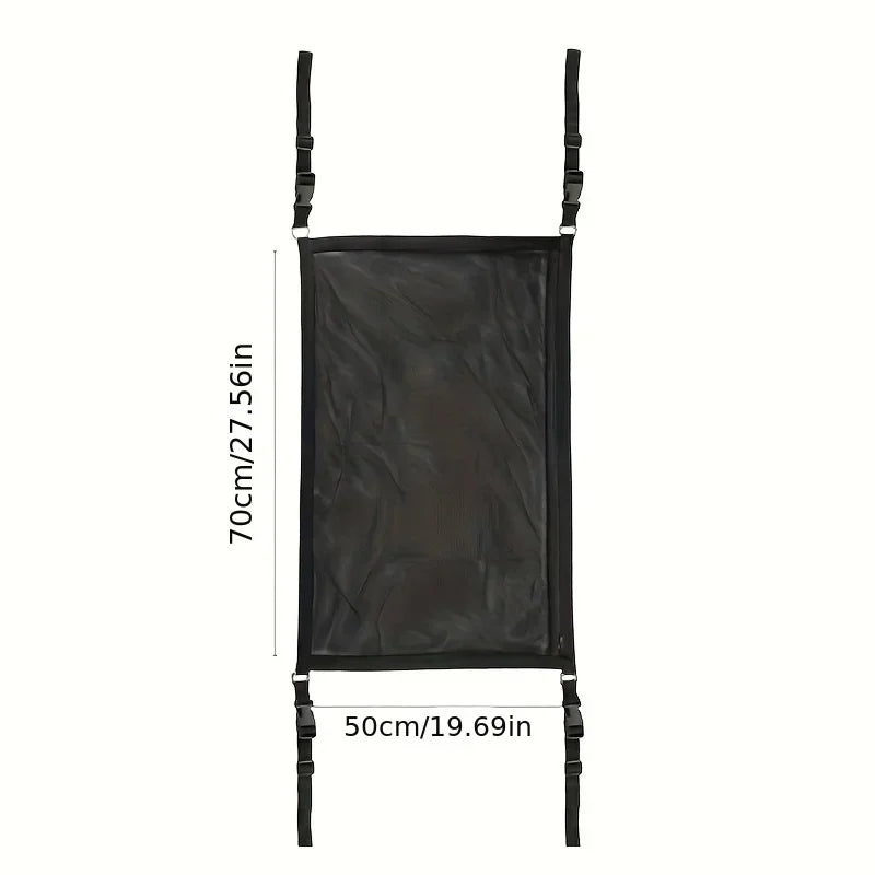 Car Ceiling Cargo Net Pocket, Car Ceiling Storage Net Strong Bearing Adjustable Capacity Roof Cargo Net Organizer, for SUV