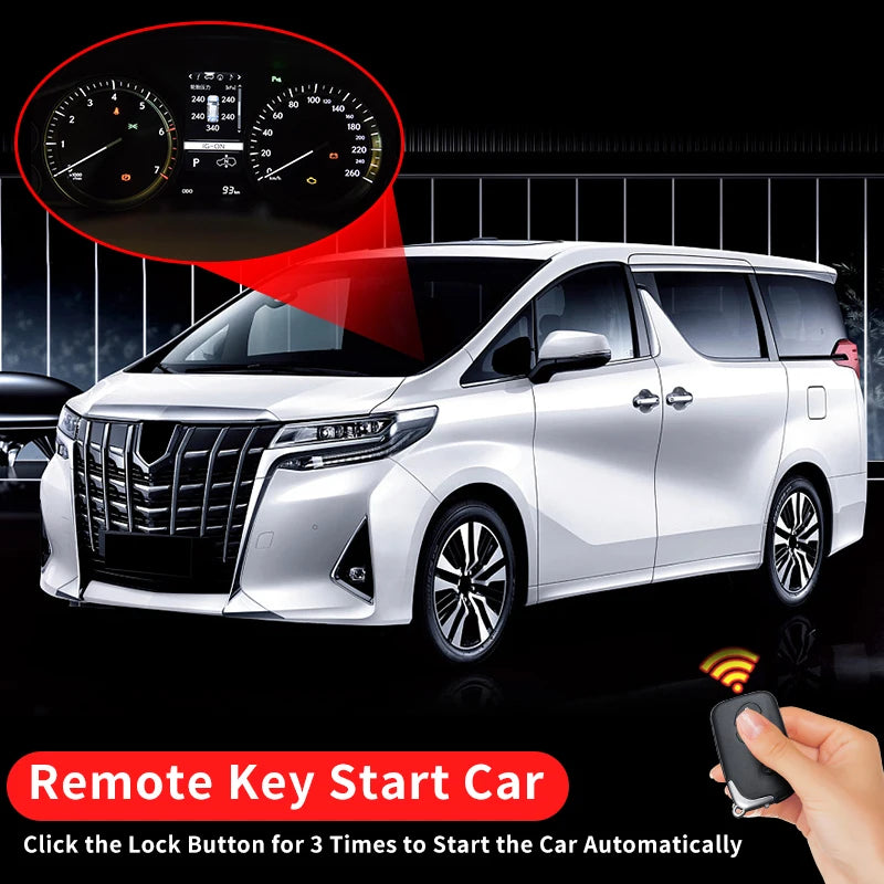 Remote Key Starter,For Toyota Alphard Vellfire  30 Series 2015-2023 Interior Upgraded Modification accessories 2022 2021 2020