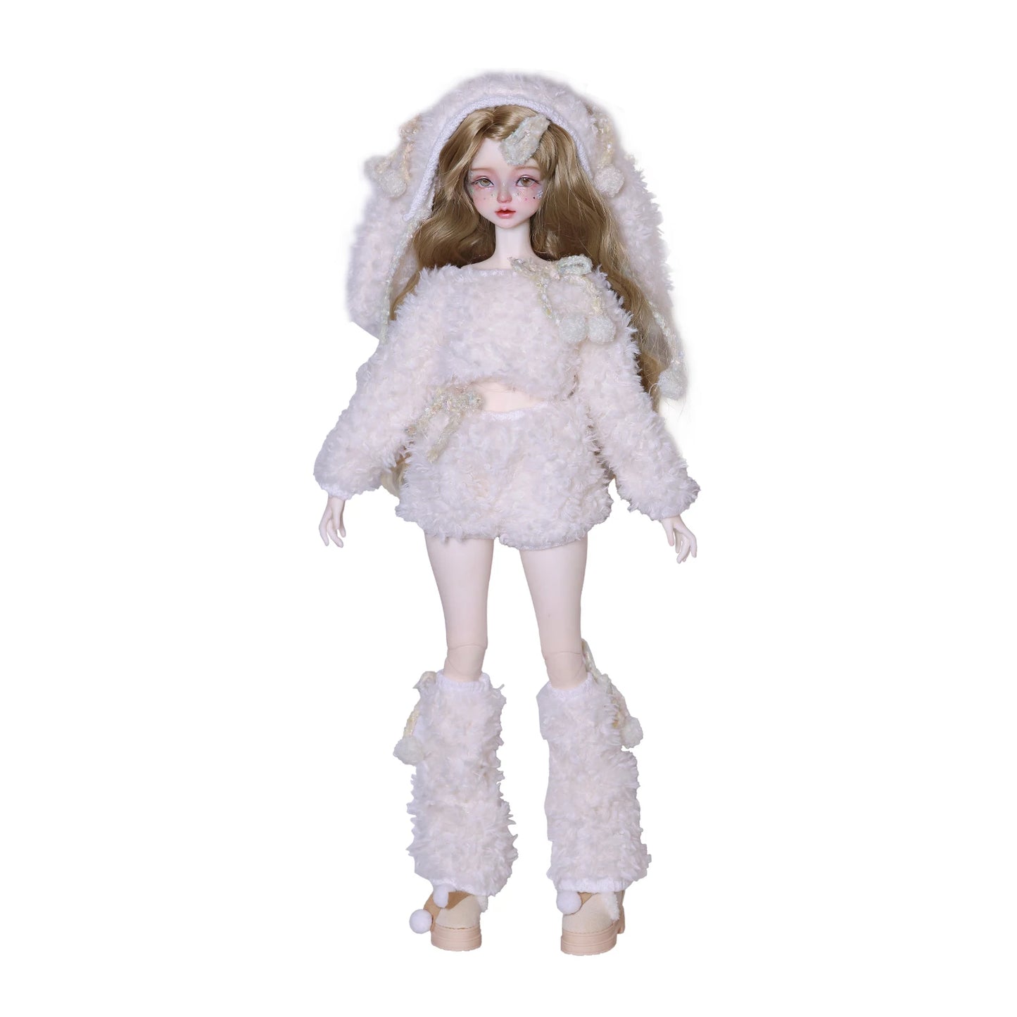 ShugaFairy Liano H Bjd Doll 1/4 Head Bariy Snowy Fluffy Bunny Winter Olaf Style Resin Figure Toys Female Gifts