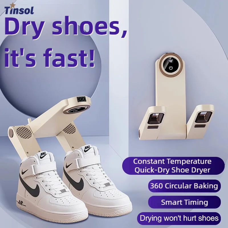 TINSOL Korean Electric Shoe Dryer Smart Household Shoe Dryer Activated Carbon Blue Light Sterilization Deodorizing Shoe Dryer