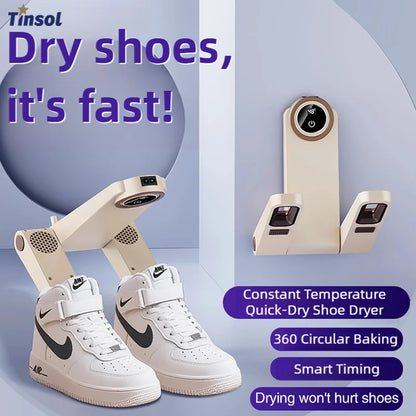 TINSOL Korean Electric Shoe Dryer Smart Household Shoe Dryer Activated Carbon Blue Light Sterilization Deodorizing Shoe Dryer