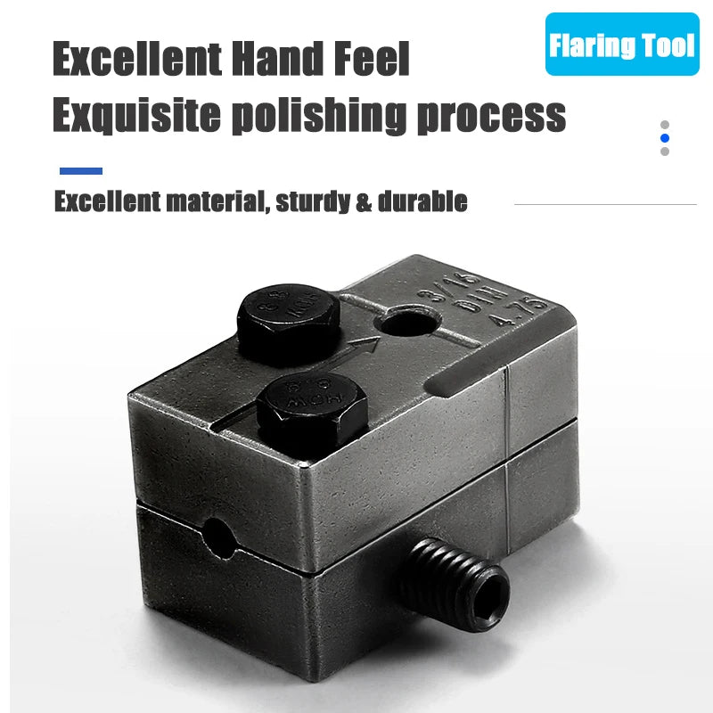 3/16" Brake Pipe Double Flaring Tool Kit Detachable Hand Held Tube Flare Tool Set for Car Brake Copper Line FlaringRepair 4.75mm